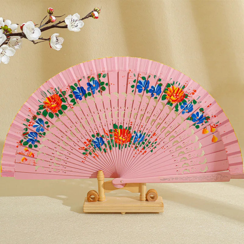 Folding Fan for Dancing and Decoration | Spanish Hand Crafted Wood Fan