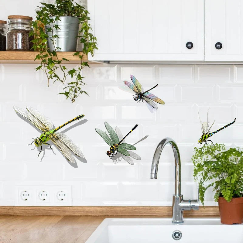 Realistic Dragonfly Wall Sticker | Home Decoration Decals