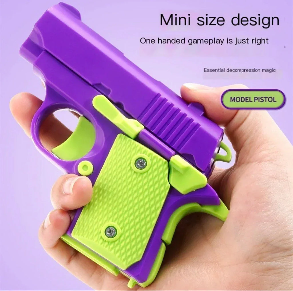 Stress Relief Pistol Toy | Plastic Mini Handheld Fidget Gun