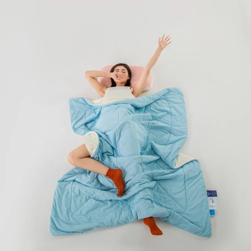 DecorBites™ Ice Silk Cooling Blanket: Double-Sided Super Cooling Comforter for a Cool Summer