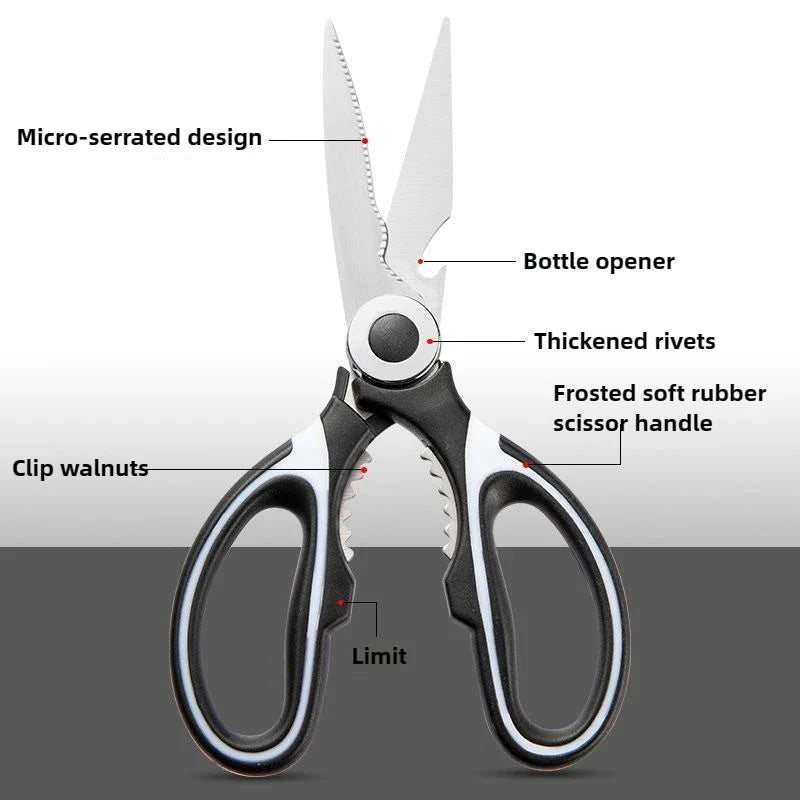 Stainless Steel Kitchen Scissors | Heavy Duty Multipurpose Shears