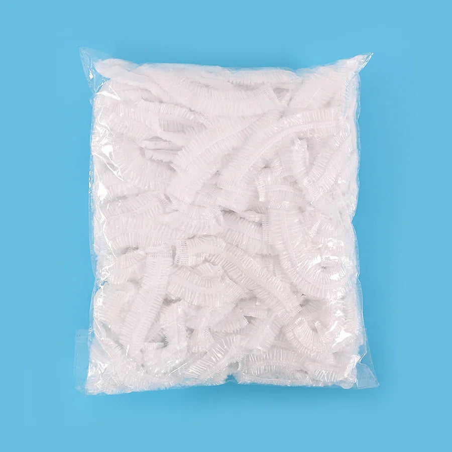 Kitchen Elastic Food Covers | 100 Pack Reusable Plastic Wrap for Bowls and Plates