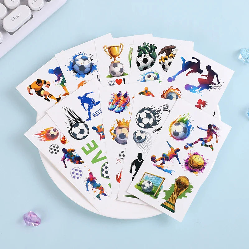 10pcs Soccer Temporary Tattoo Stickers | Kids Birthday Party Favors