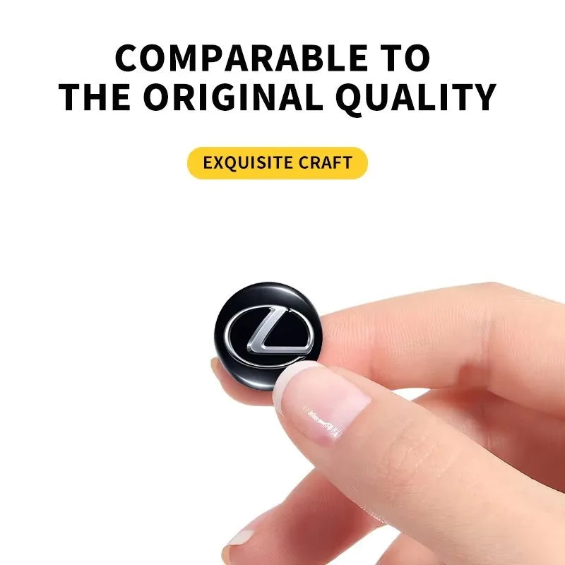 14/15MM Car Remote Key Sticker Aluminum Emblem Decoration Decal For Lexus