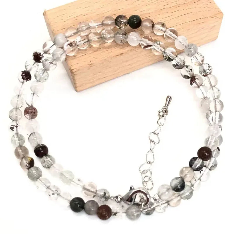 4mm Natural Stone Choker Necklace | Bohemian Crystal Collar Jewelry for Women