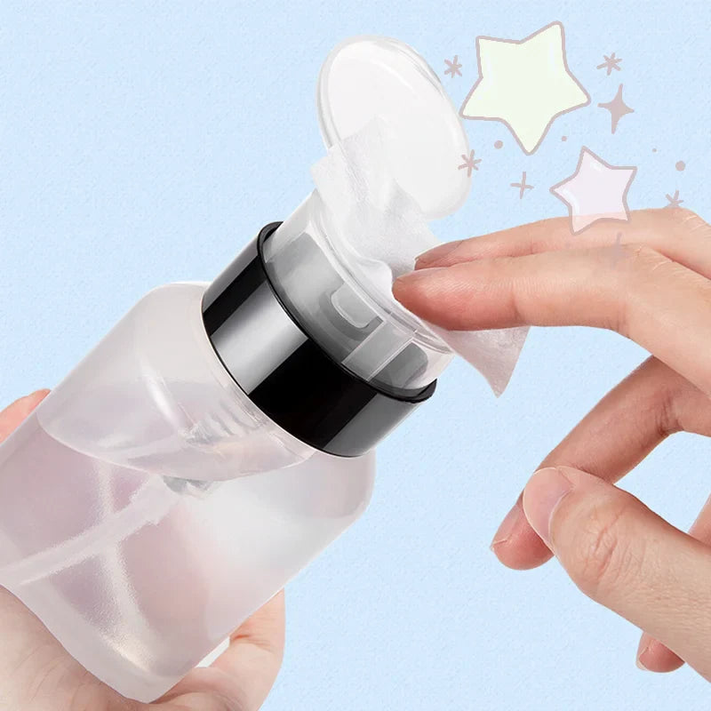 60ml 150ml 180ml 250ml Empty Pump Dispenser Bottle | Refillable UV Gel Polish Remover Container