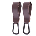 Baby Stroller Hook PU Leather Adjustable Pram Bag Hanger Travel Accessory