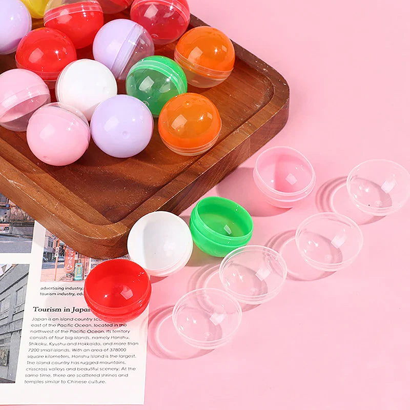 50Pcs Clear Plastic Capsules 32mm | Surprise Toy Containers for Vending Machines