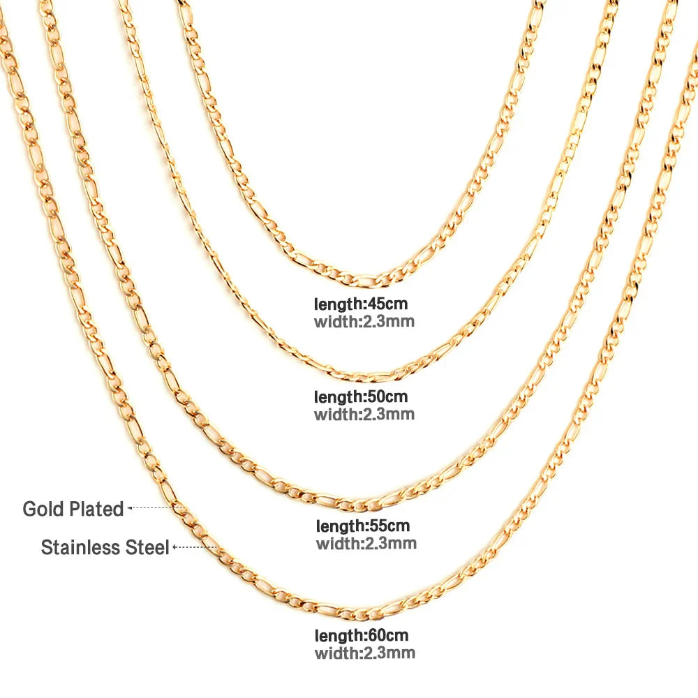 ASONSTEEL Stainless Steel Cuban Link Chain Necklace | Gold Unisex Trendy Jewelry