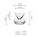 DecorBites™ 150ml Stemless Martini Chiller Ball Base Cocktail Glass Cup
