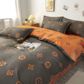 DecorBites™ Lattice Plant Geometric Pattern Bedding Set with Sheet Pillows