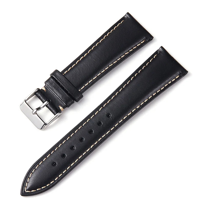 COROS Bands Leather Watch Strap Vintage Oil Wax Cowhide Unisex Buckle