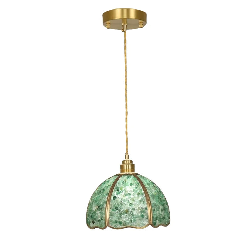 DecorBites™ Crystal Glass LED Pendant Lamp with Adjustable Copper Socket for Modern Luxury Décor