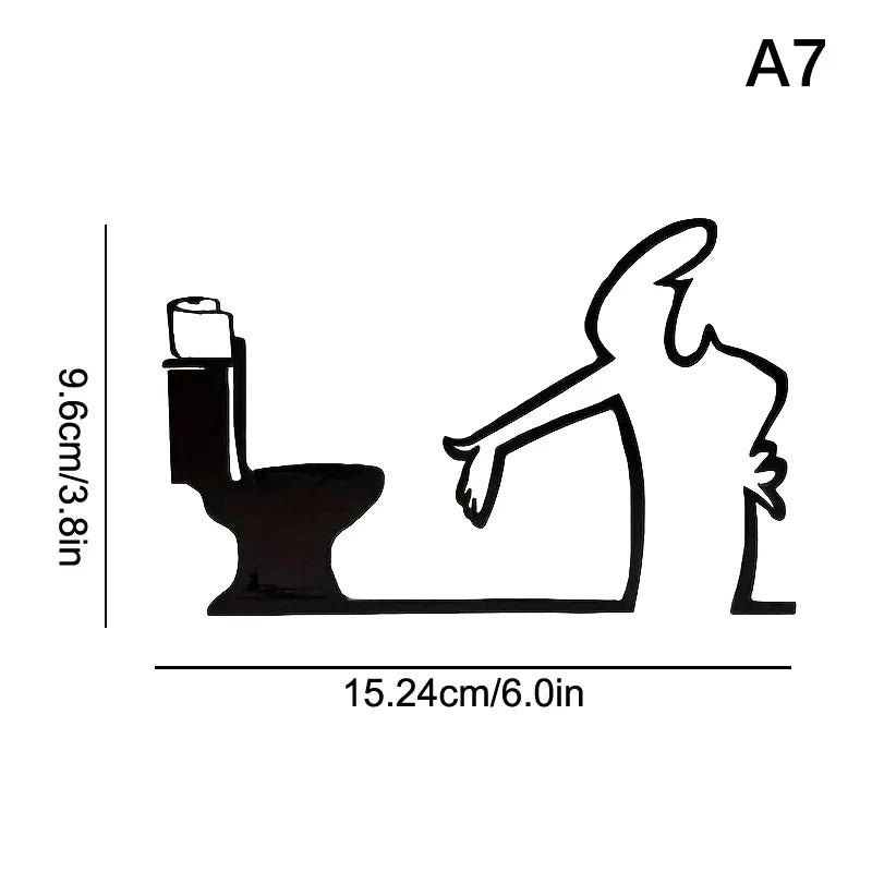 La Linea Minimalist Line Art Door Sticker | Home Decoration