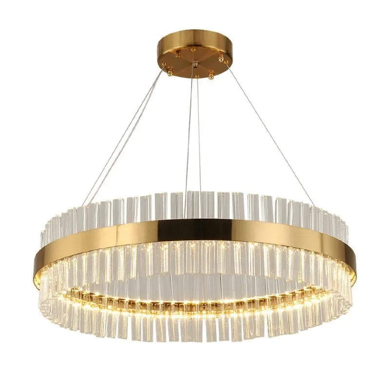 DecorBites™ Crystal Ring Chandelier LED Pendant Light Fixture
