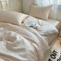 DecorBites™ Ice Silky Solid Bedding Set - Cooling Satin Smooth Quilt Cover Set