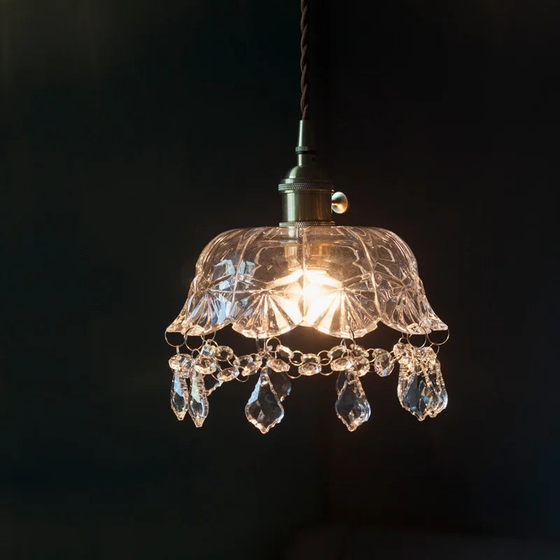 DecorBites™ Crystal Glass LED Pendant Lights for Modern Spaces