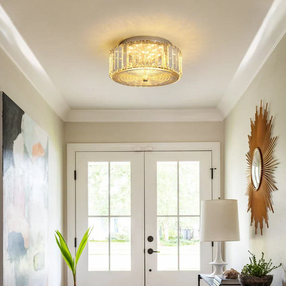DecorBites™ Crystal LED Ceiling Chandelier Light Circle Design Indoor Lighting