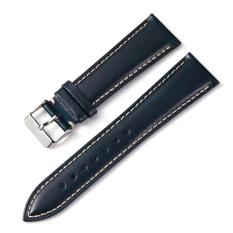 COROS Bands Leather Watch Strap Vintage Oil Wax Cowhide Unisex Buckle