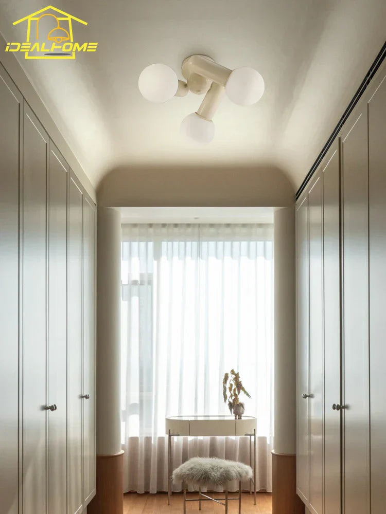 DecorBites™ Cream Wind LED Ceiling Light - Modern, Warm, Simple Home Decor