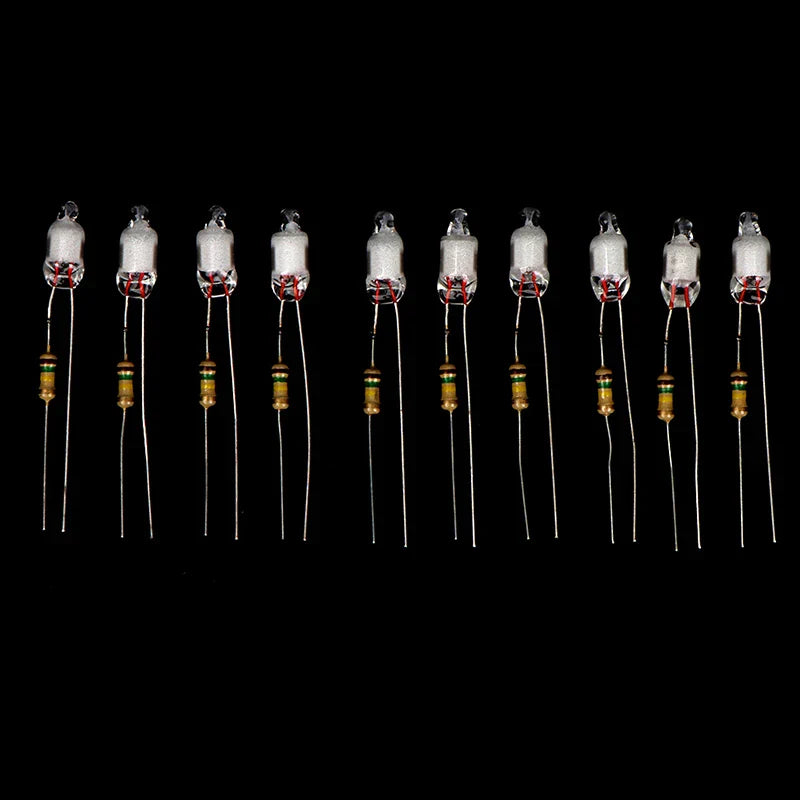 Neon Indicator Light Bulbs 4x10mm 5x13mm 220V | Main Power Pilot Lamp with Resistor