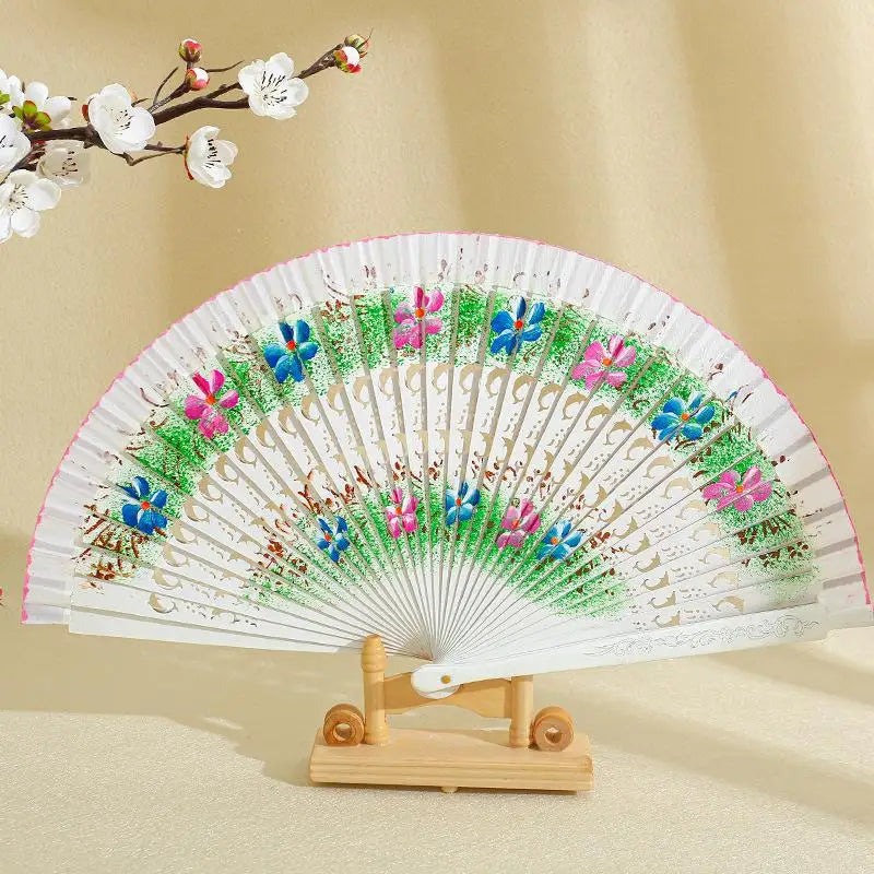 Folding Fan for Dancing and Decoration | Spanish Hand Crafted Wood Fan