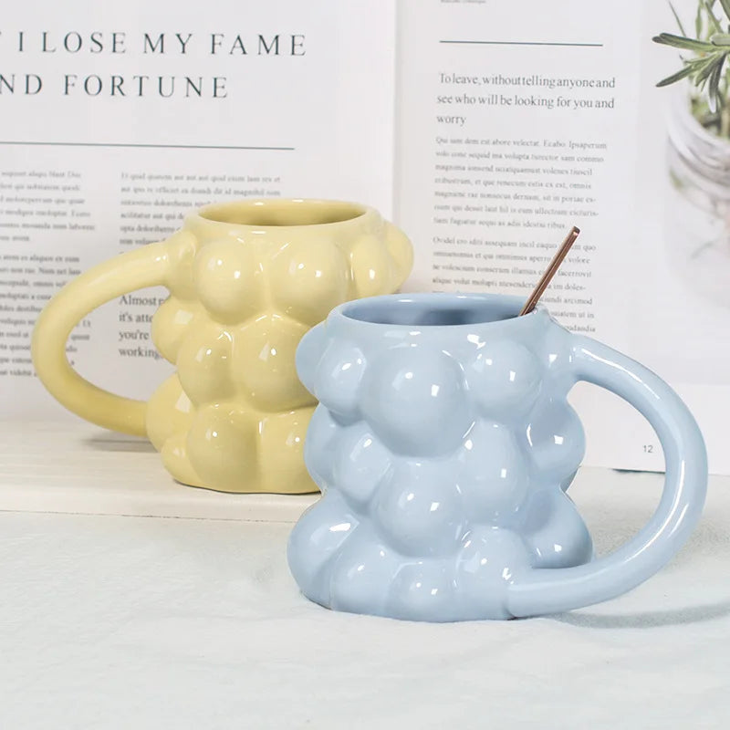 DecorBites™ Grape Ceramic Mug: Cute, High Value, Office & Home Milk Cup, Women's Gift.