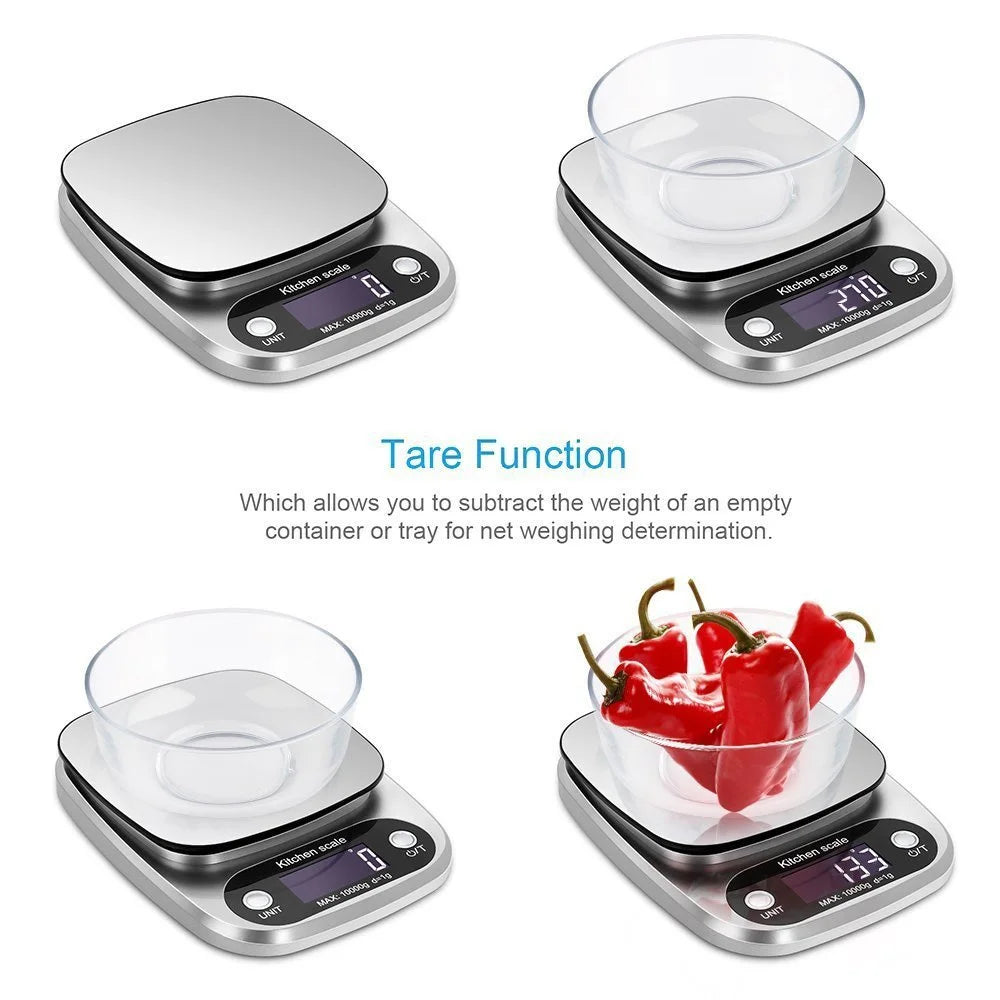 High Precision Kitchen Scale 3kg/5kg/10kg | Multifunctional LCD Food and Jewelry Scale