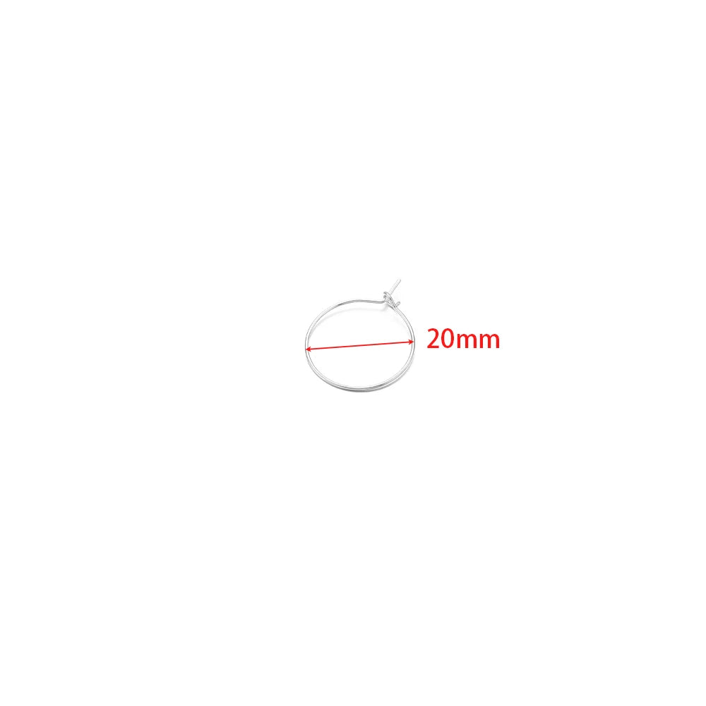 20-Piece Gold Stainless Steel Hoop Earring Wires | Bulk Jewelry Making Supplies
