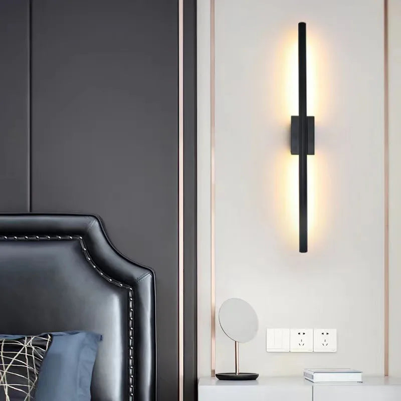 DecorBites™ Linear Tube LED Wall Lamp Up Down Light Black Gold Sconce