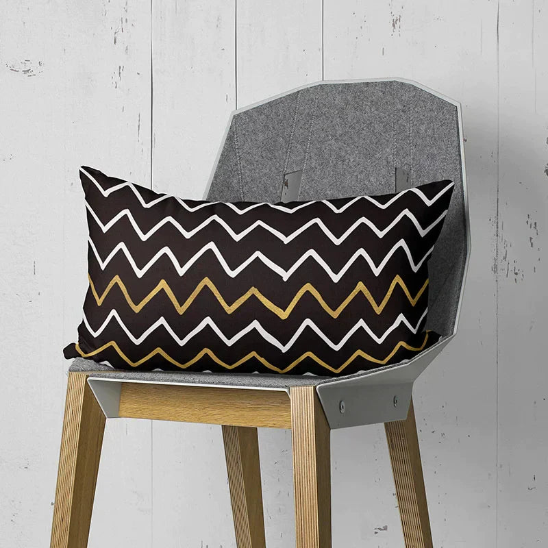 DecorBites™ Geometric Wave Line Waist Pillowcase Set