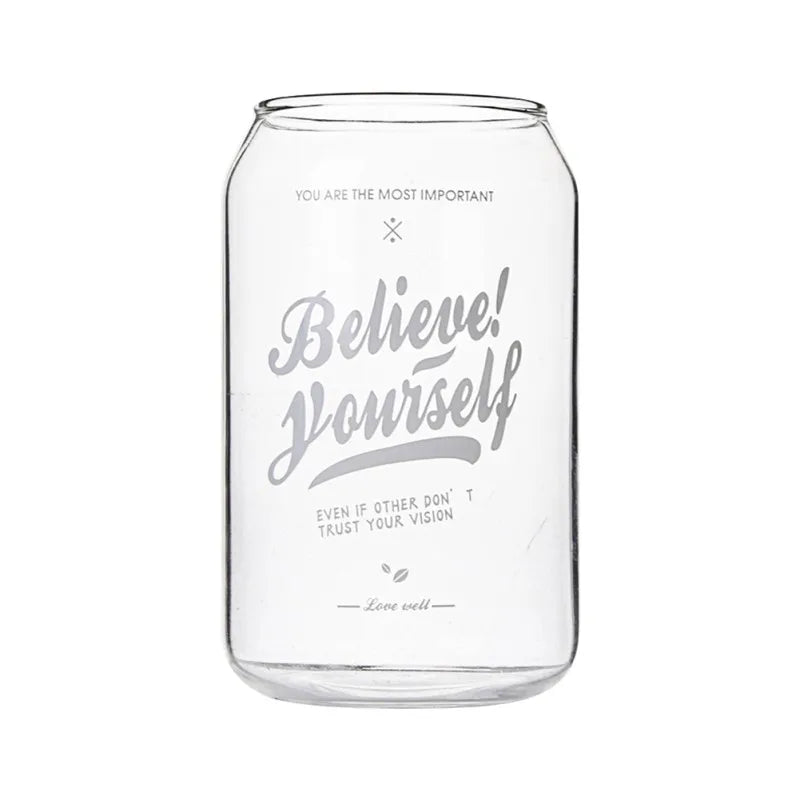 DecorBites™ 574ML Large Can Shape Beer Glass Cup, Durable Borosilicate Glass Drinkware