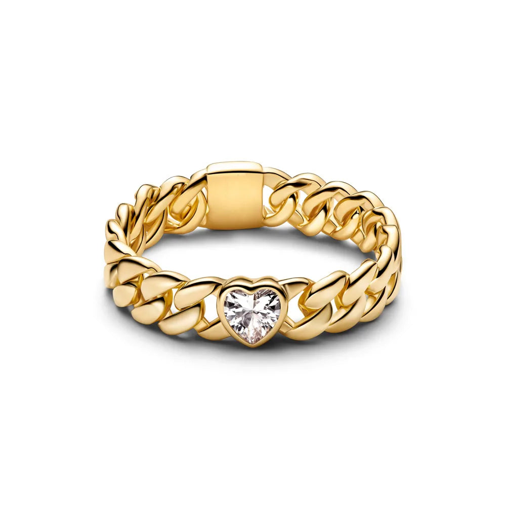 925 Sterling Silver Heart Butterfly Ring | Classic Zircon Wedding Bands for Women