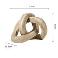 DecorBites™ Geometric Interlocking Loop Knot Resin Art Ring Figurine