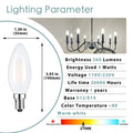 DecorBites™ Frosted Led Candle Light Bulbs Dimmable E12 E14 Base Warm White 2700K