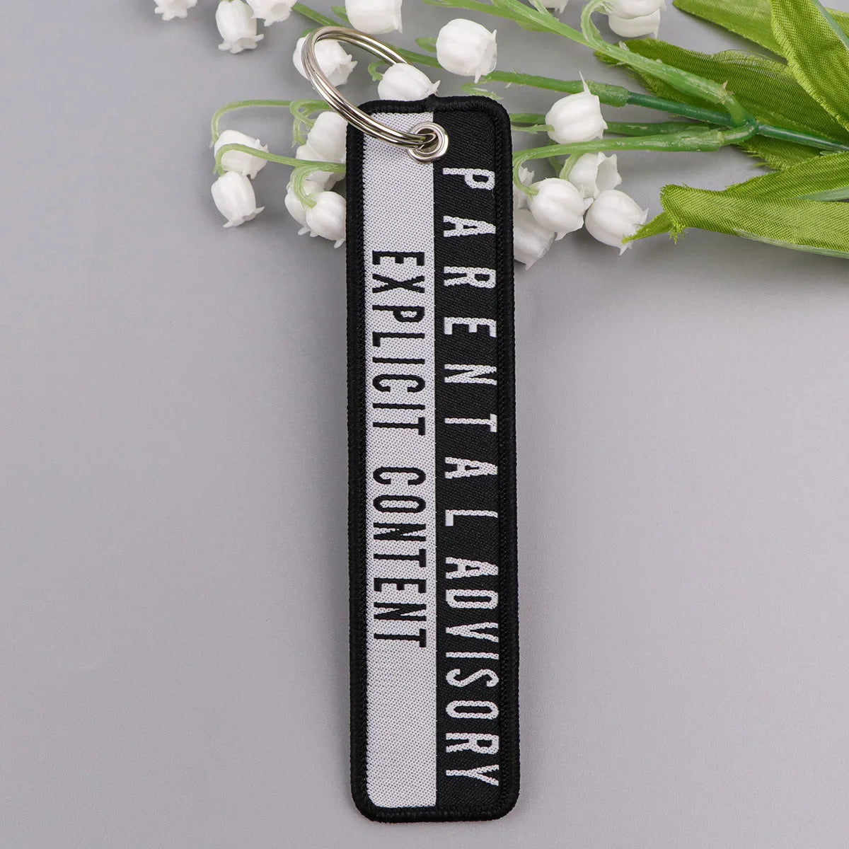 Spanish Quotes Embroidery Key Tag | Motorcycle Keychain for Men