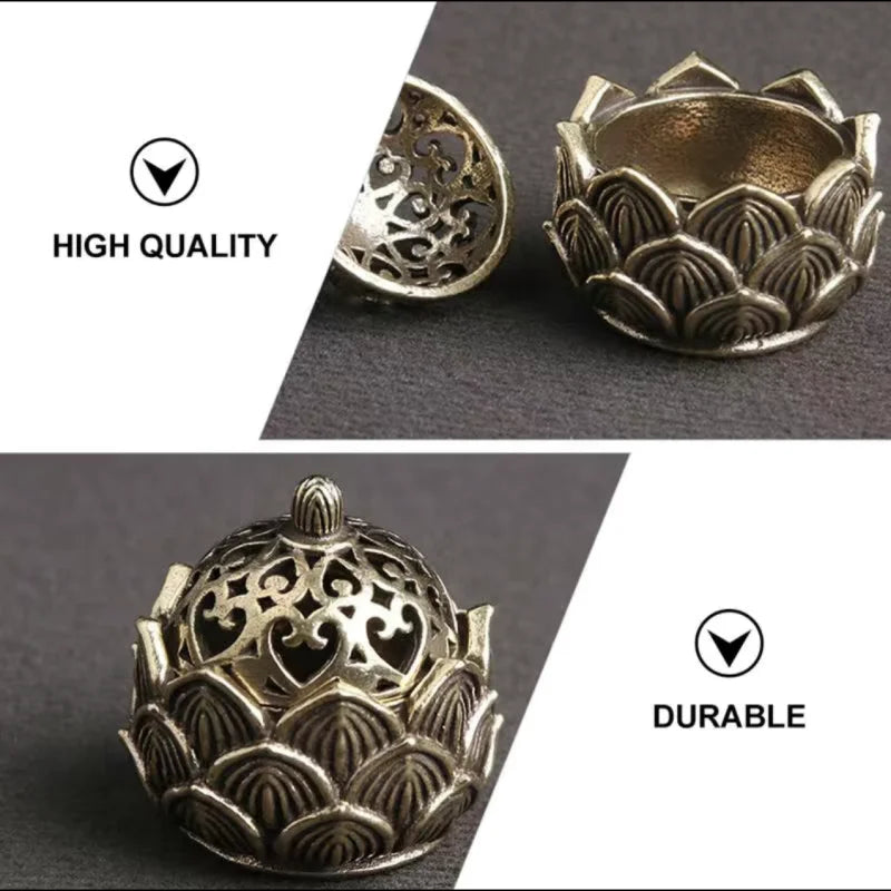 Lotus Incense Holder | Mini Asian Style Cone Burner Zen Decor Gift