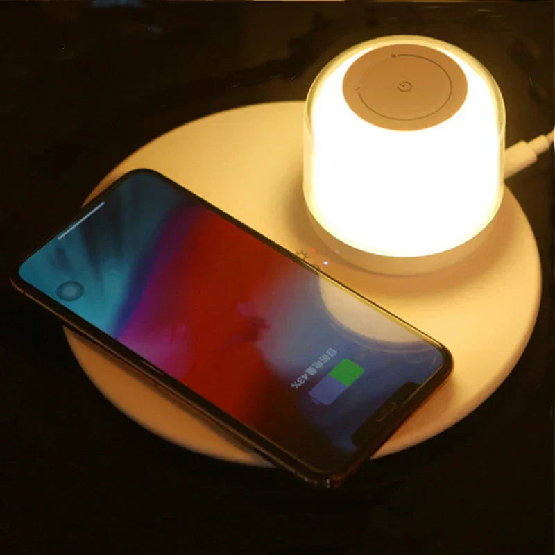 DecorBites™ LED Light Wireless Charger Table Lamp for iPhone Samsung Huawei - Wireless Charging Pad