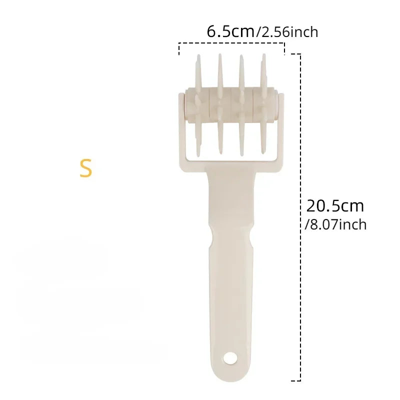 Pizza Dough Docker Roller | Plastic Pastry Perforator Wheel for Baking