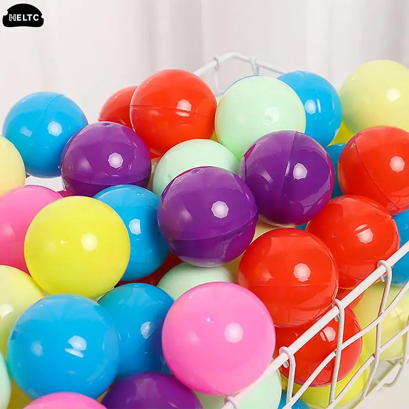 50pc Mini Clear Plastic Capsule Toy Surprise Balls | Gashapon Containers for Vending Machines