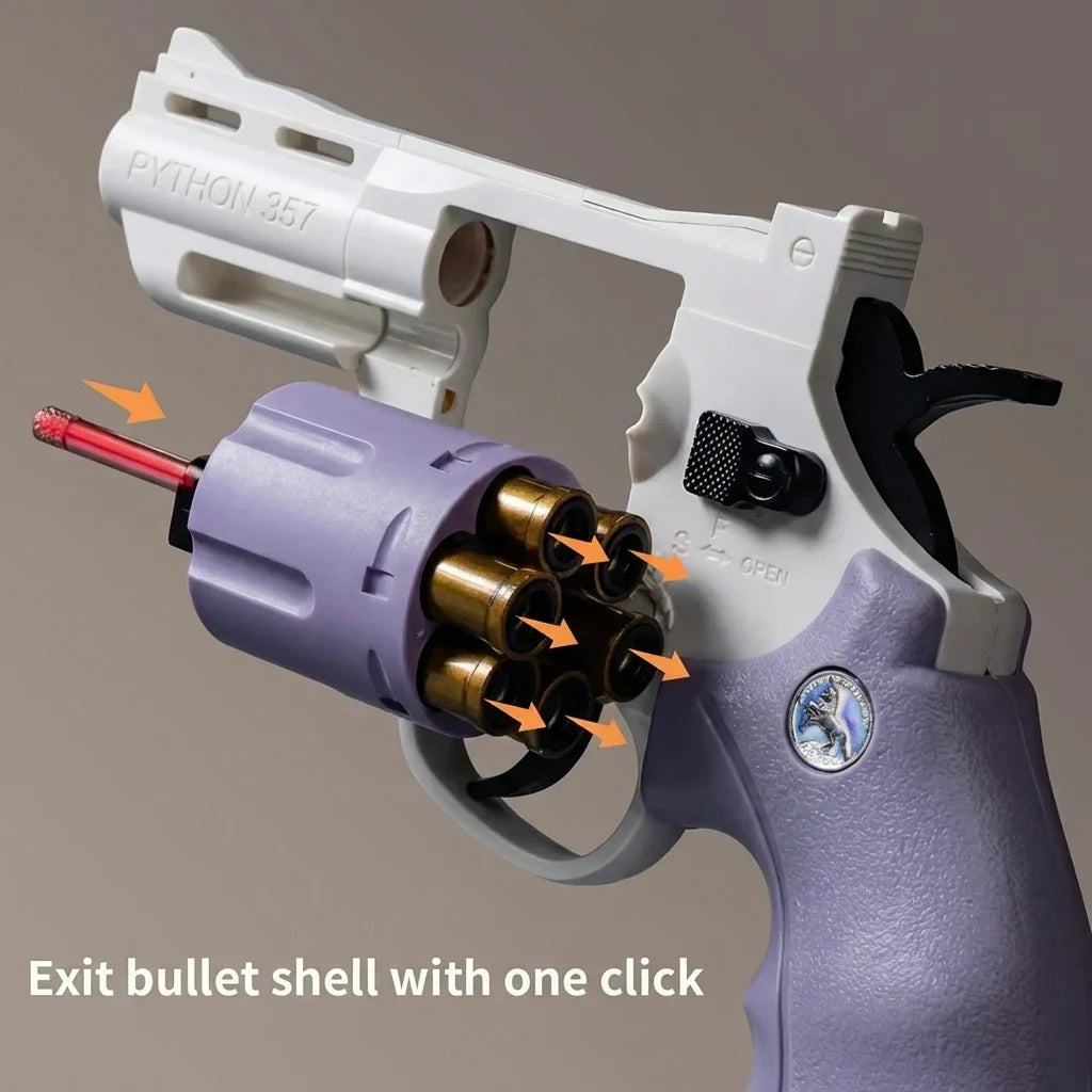 Soft Bullet Toy Gun ZP5 | Revolver Mechanical Continuous Shooting Launcher for Kids