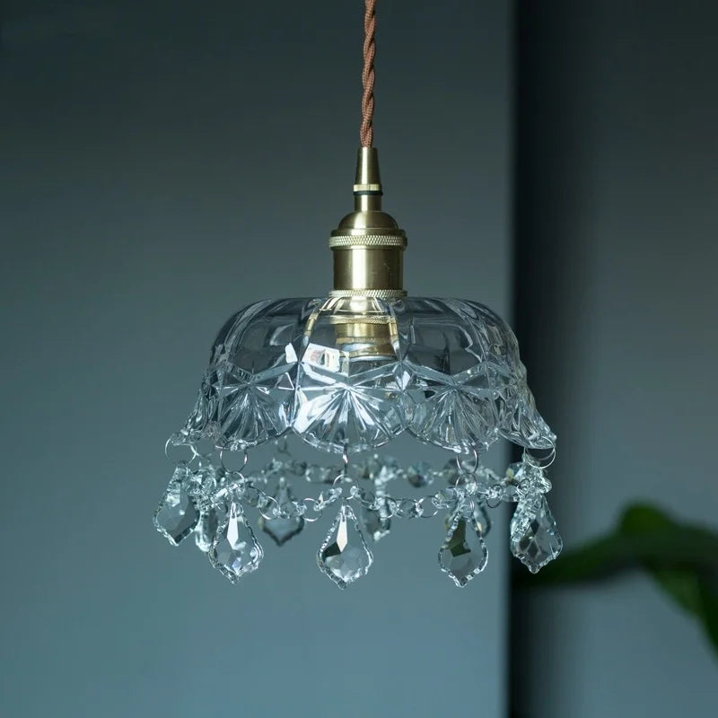 DecorBites™ Crystal Glass LED Pendant Lights for Modern Spaces