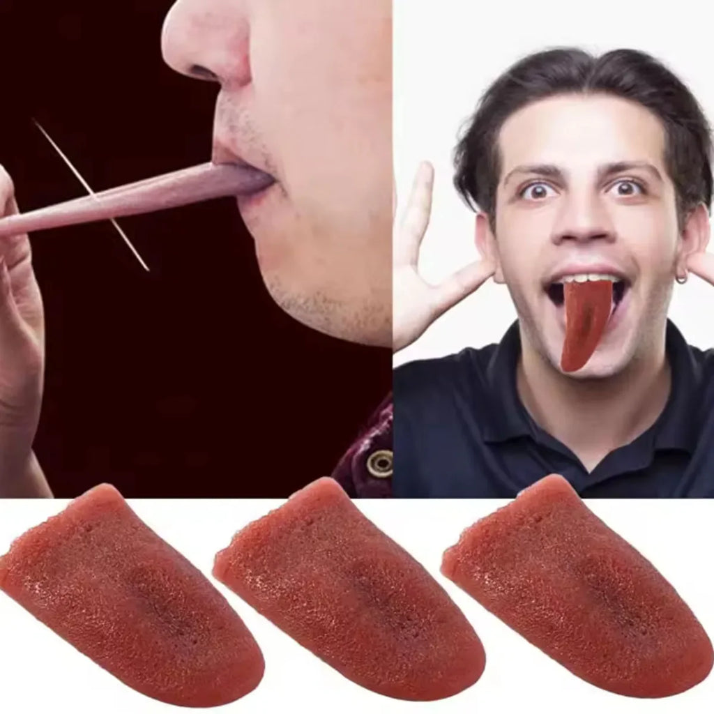 Rubber Tongue Prank Toy | Realistic Silicone Gag Gift for Horror Pranks