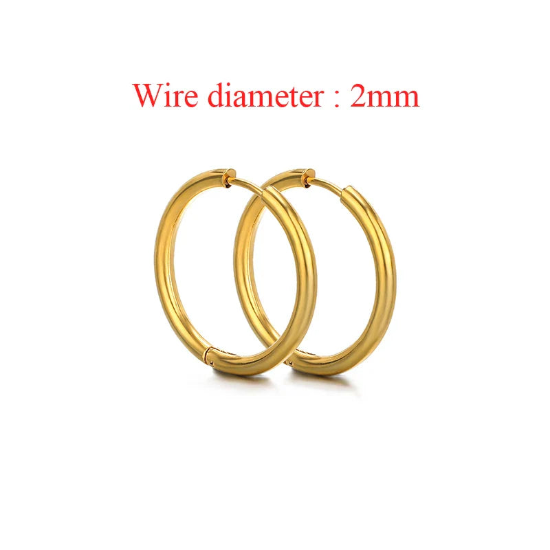 10pcs Stainless Steel Hoop Earrings Set | Fashion Huggie Earrings for Women and Men