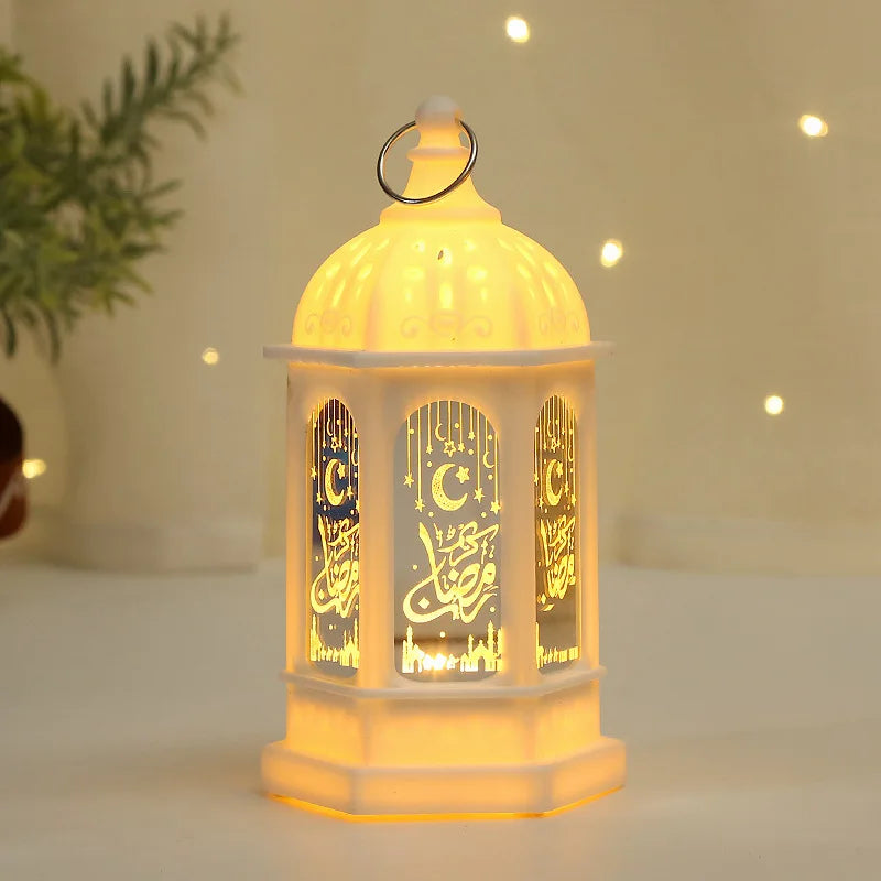 LED Star Moon Candlestick Light | Ramadan Decoration with Castle Wind Lamp
