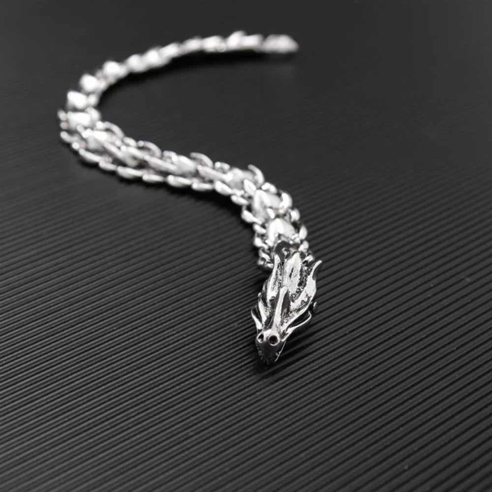 Hip Hop Punk Dragon Bracelet | Unisex Metal Chain Bracelet