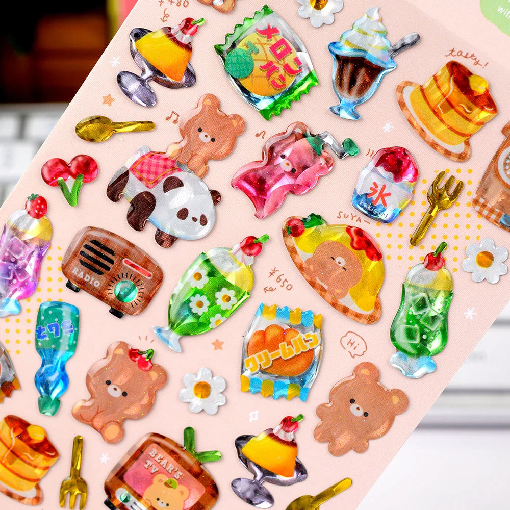 Colorful Cartoon Candy Stickers for Scrapbooking | DIY Journal Decoration Set