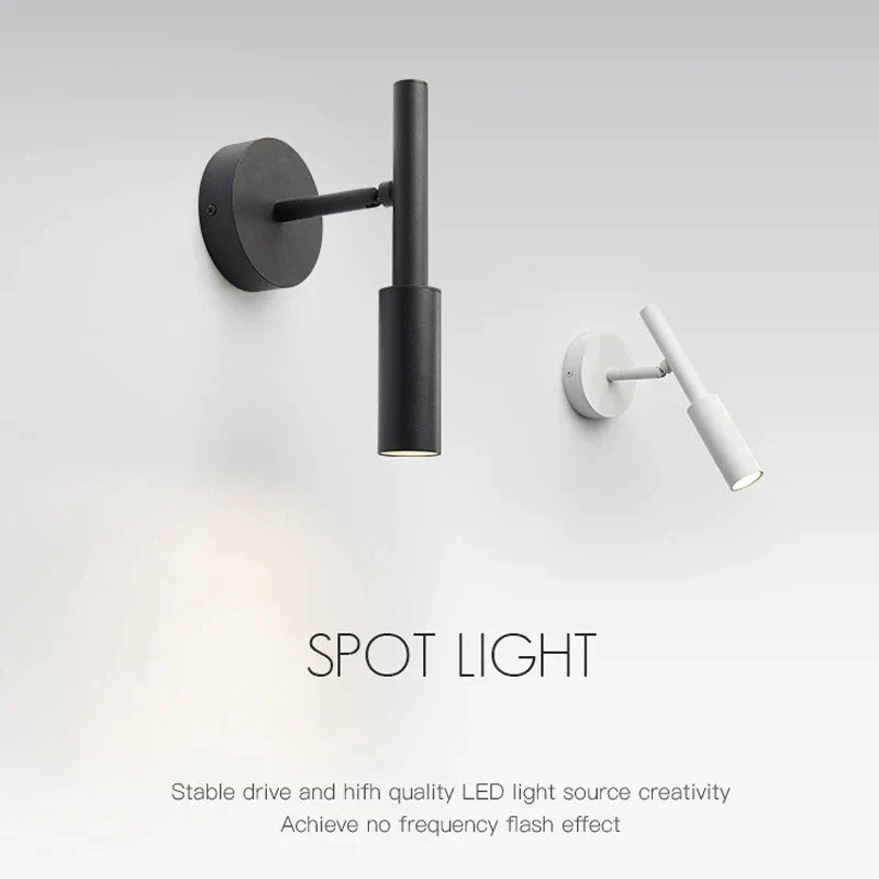 DecorBites™ LED Wall Lamp Reading Light Adjustable Rotation Bedroom Spotlight