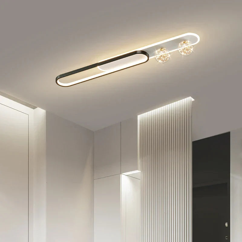DecorBites™ Gold Starry Strip Flush Mount Ceiling Light Luxury Chandelier