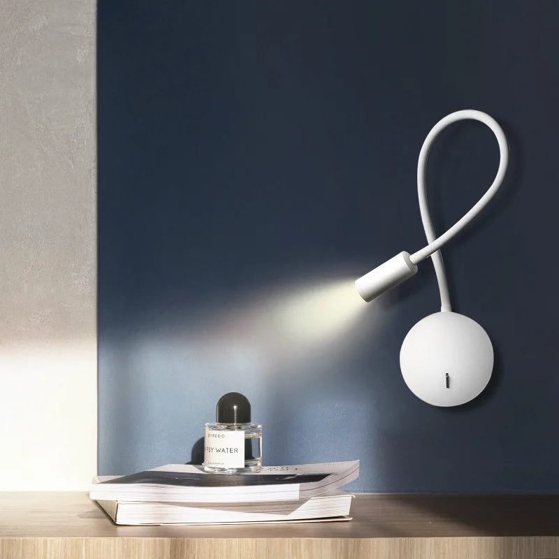 DecorBites™ 3W LED Wall Spot Light with On/Off Switch, Flexible Desk Reading Lamp